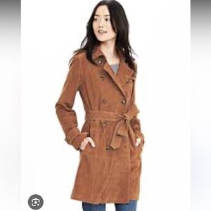 Banana Republic Suede Trench Coat
